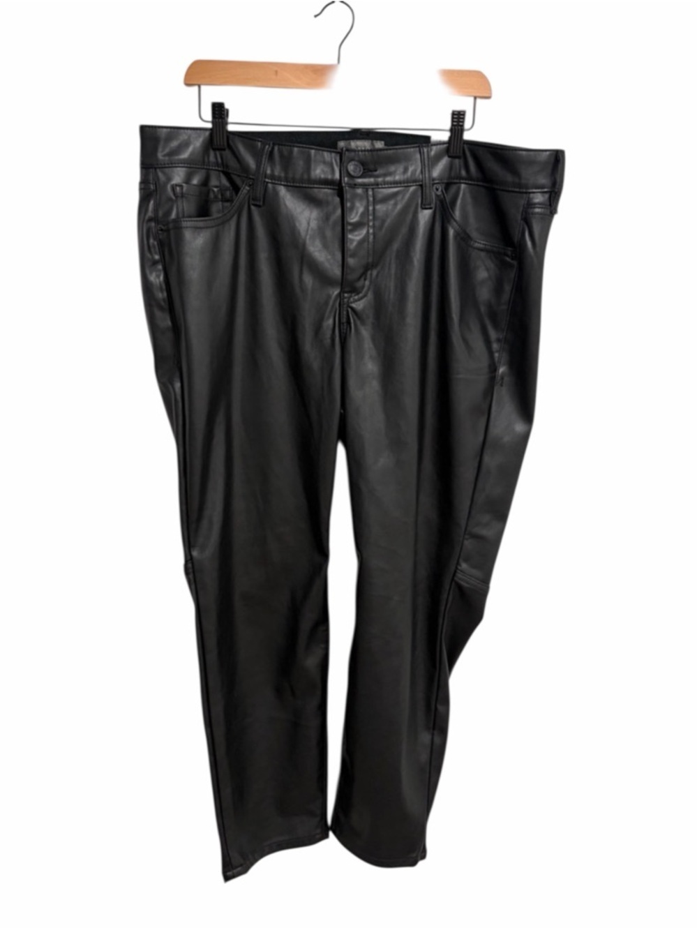 2/$30 torrid Deep Black Perfect Skinny Faux Leather High Rise Pants 16 Short NWT